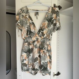 Neutral Floral Romper